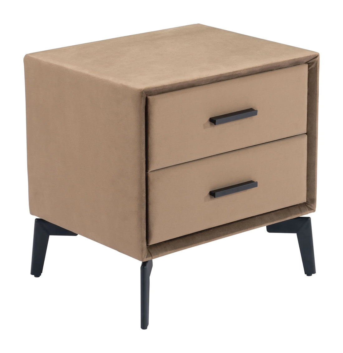 Montana Modern Brown Velvet Side Table