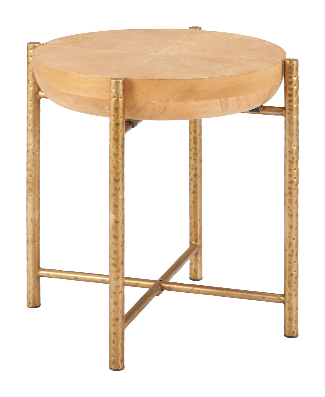 Halva Modern Natural Wood Side Table