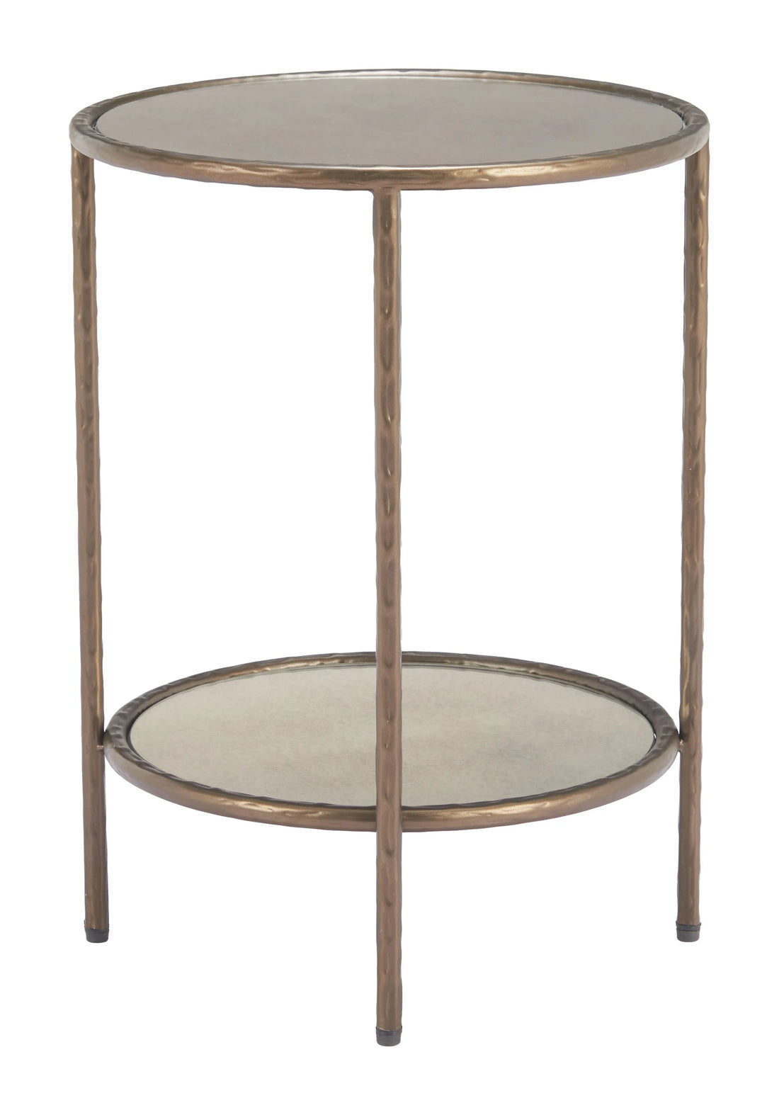 Anelli Modern Bronze Glass Side Table