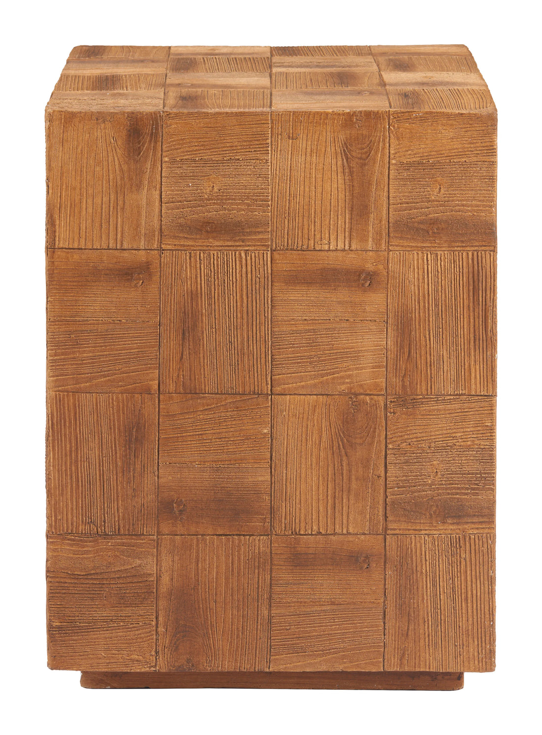 Cetka Modern Natural Wood Metal Side Table