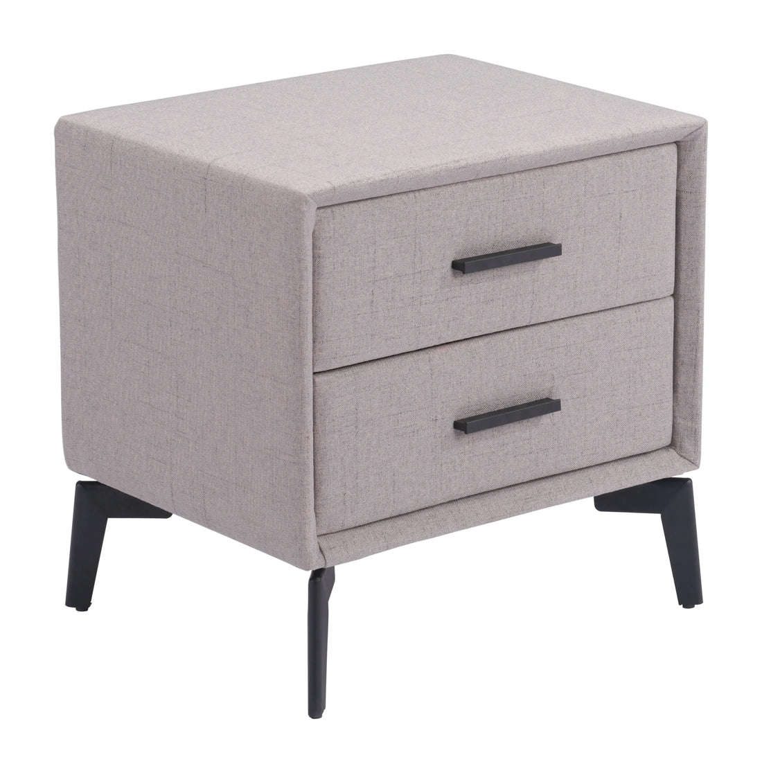 Halle Modern Gray Fabric Side Table