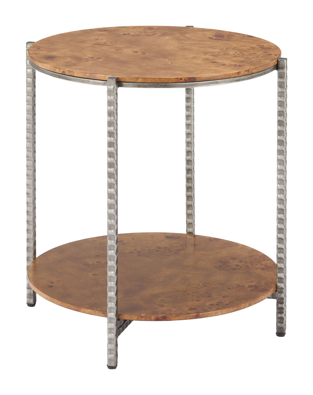 Adna Modern Brown Burl Side Table