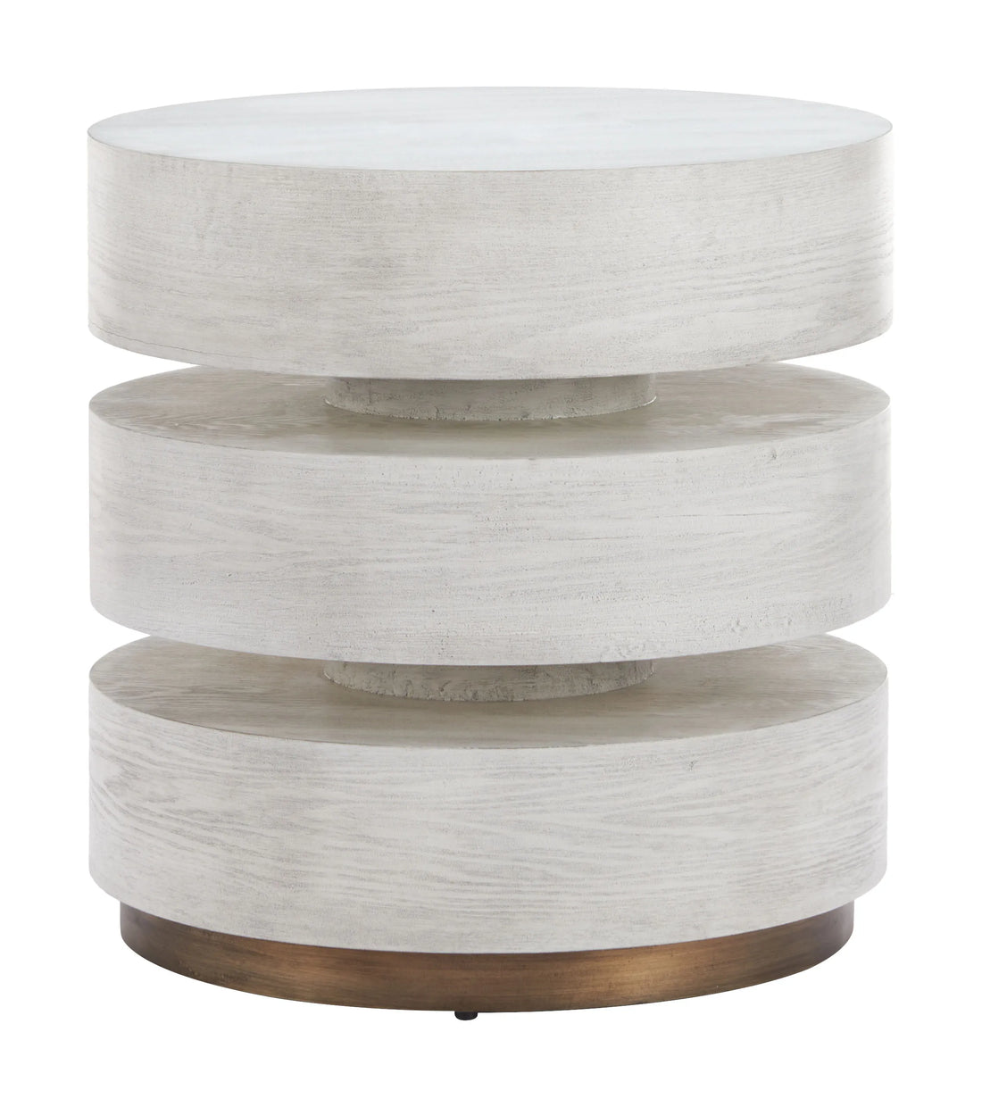 Laha Modern White Wood Side Table
