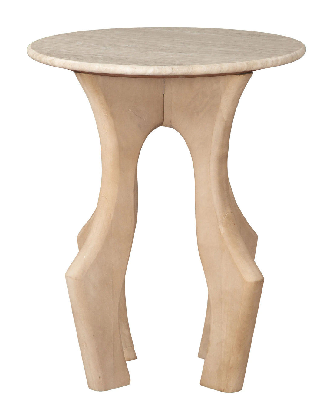 Eda Modern White & Natural Side Table