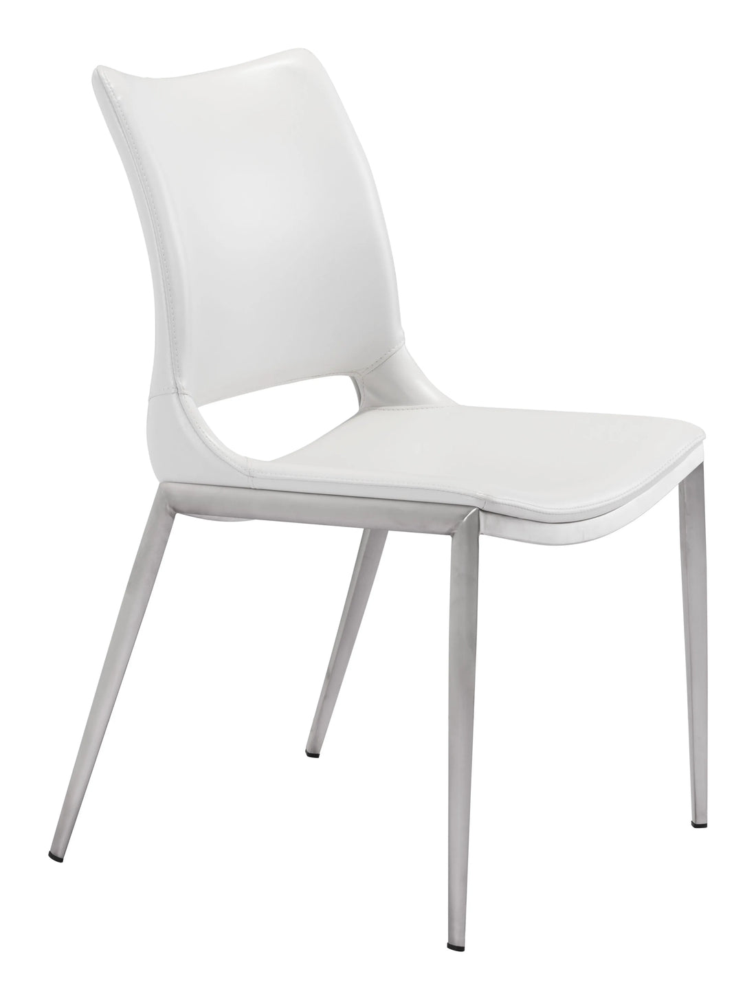 Ace Modern White & Silver Dining Chair (Set of 2)