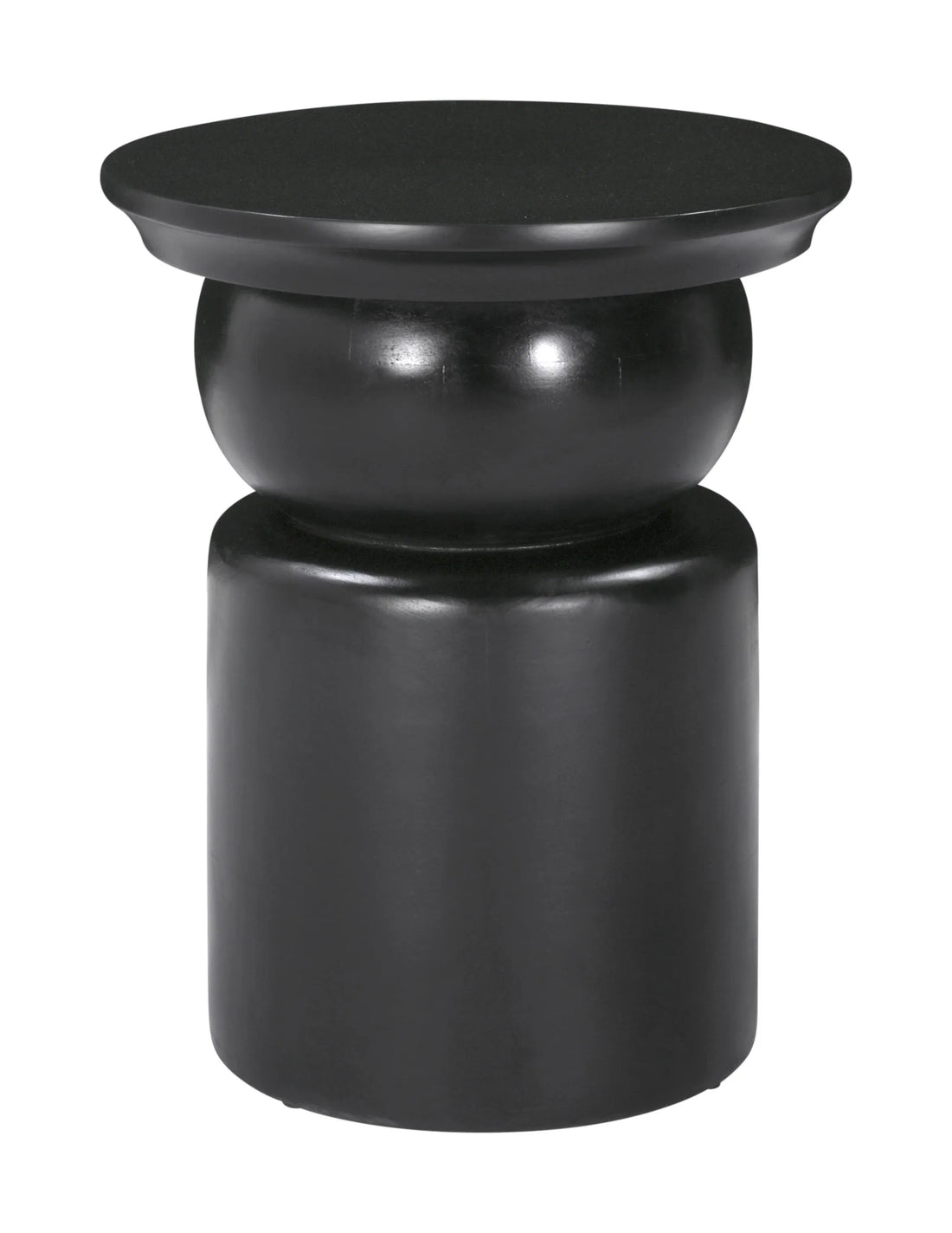 Colombo Modern Black Wood Side Table