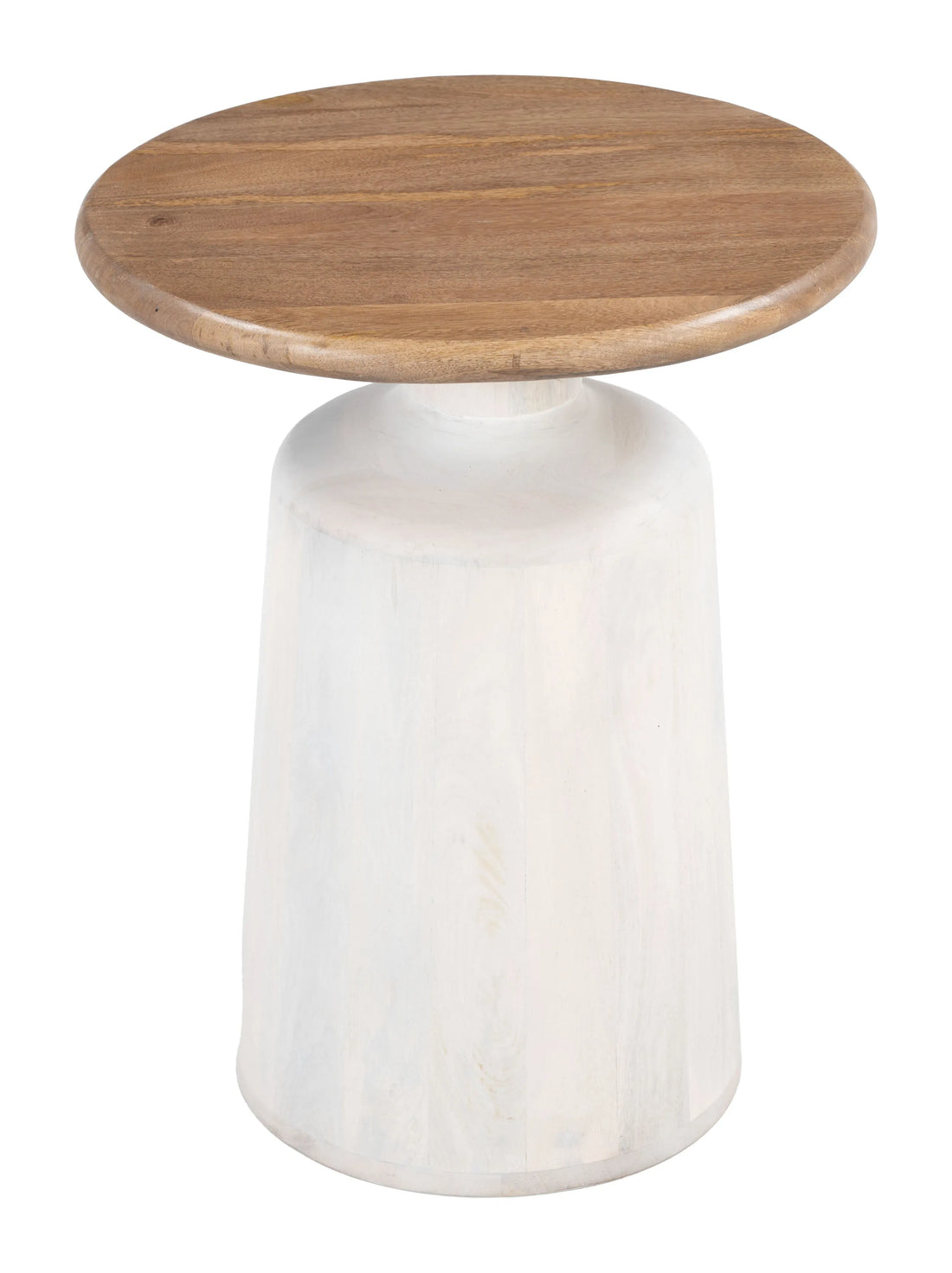 Goblet Modern Brown & White Side Table