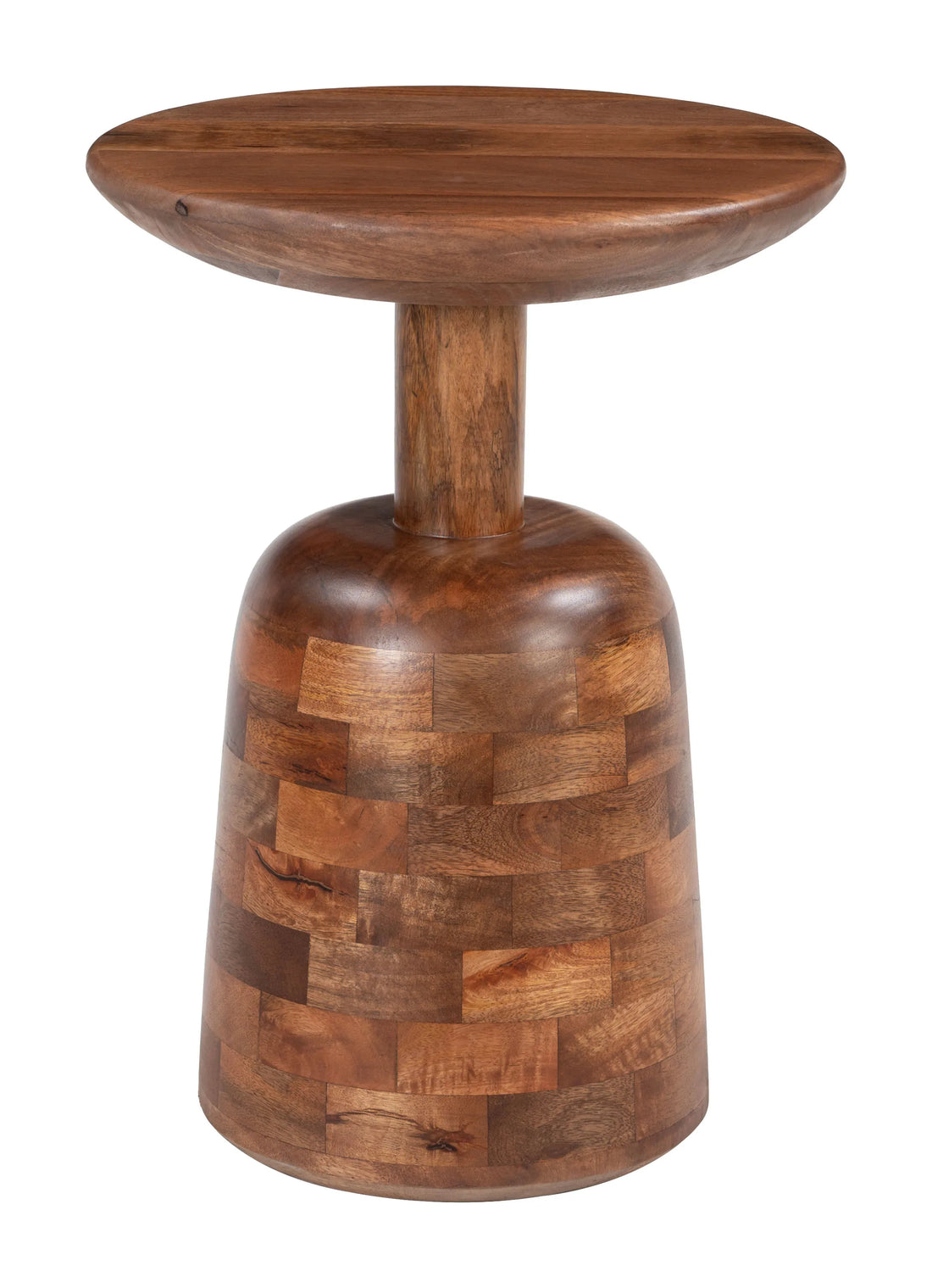 Kelk Modern Walnut Wood Side Table