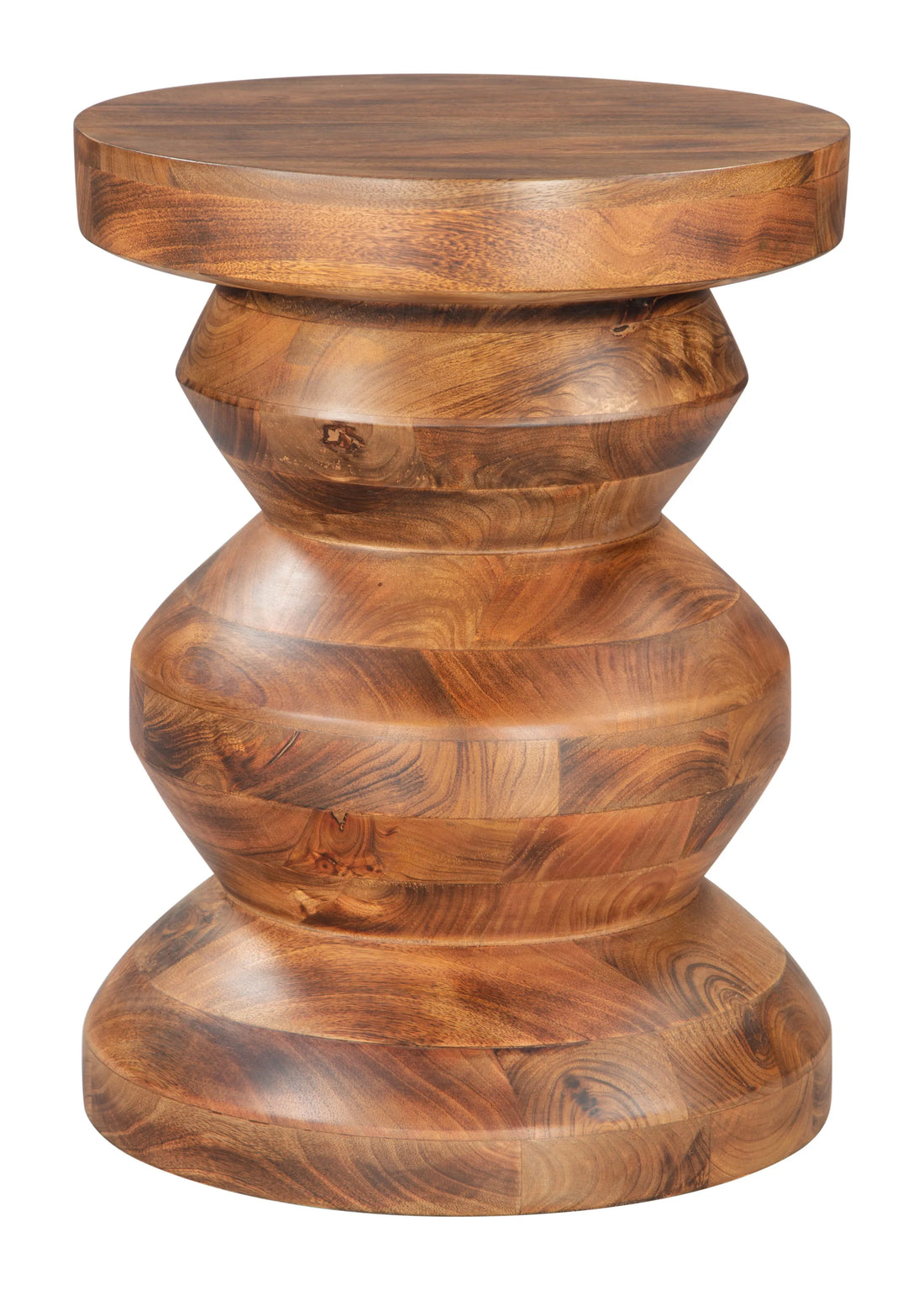 Kerala Modern Walnut Wood Side Table