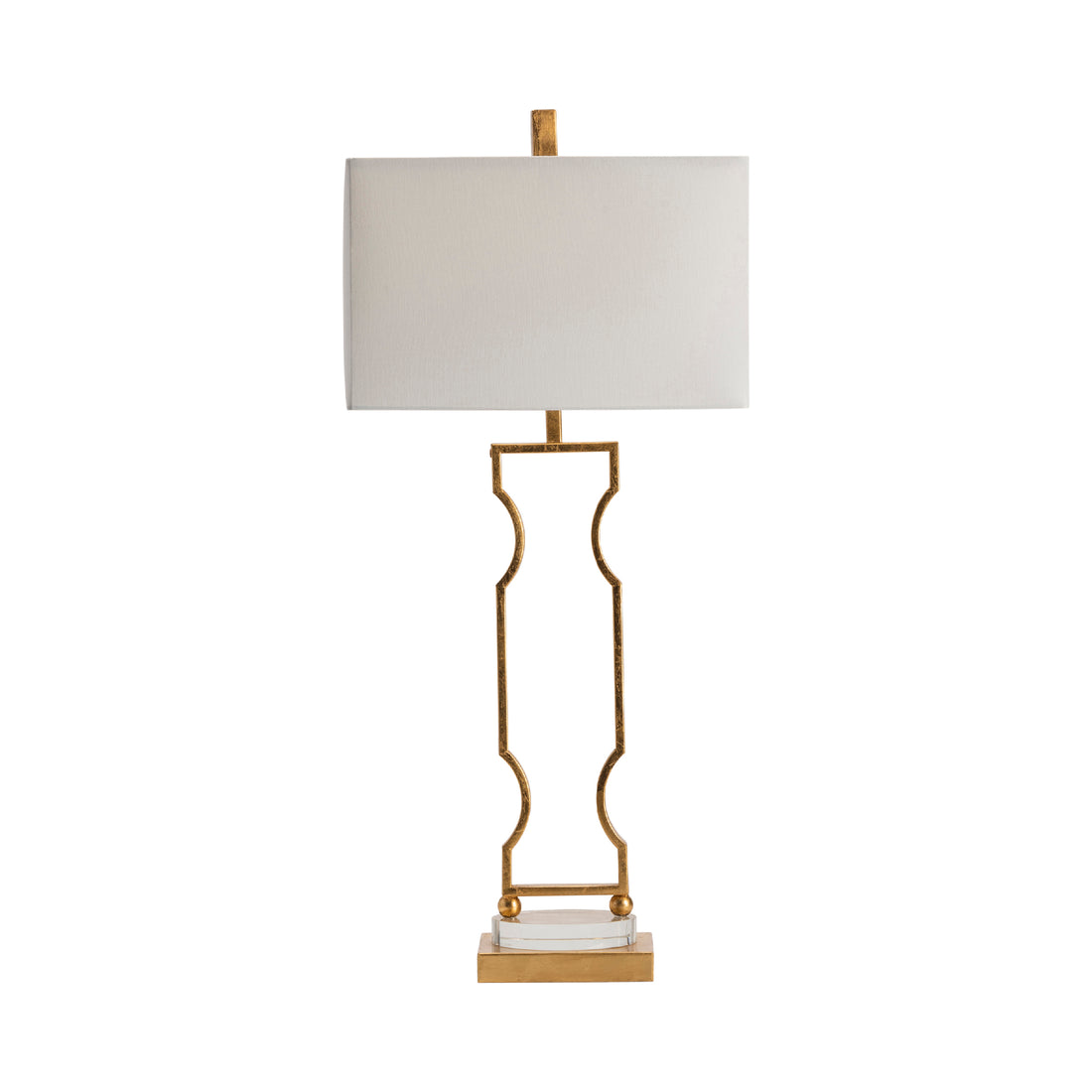 beige plush table lamp in a modern bedroom setting