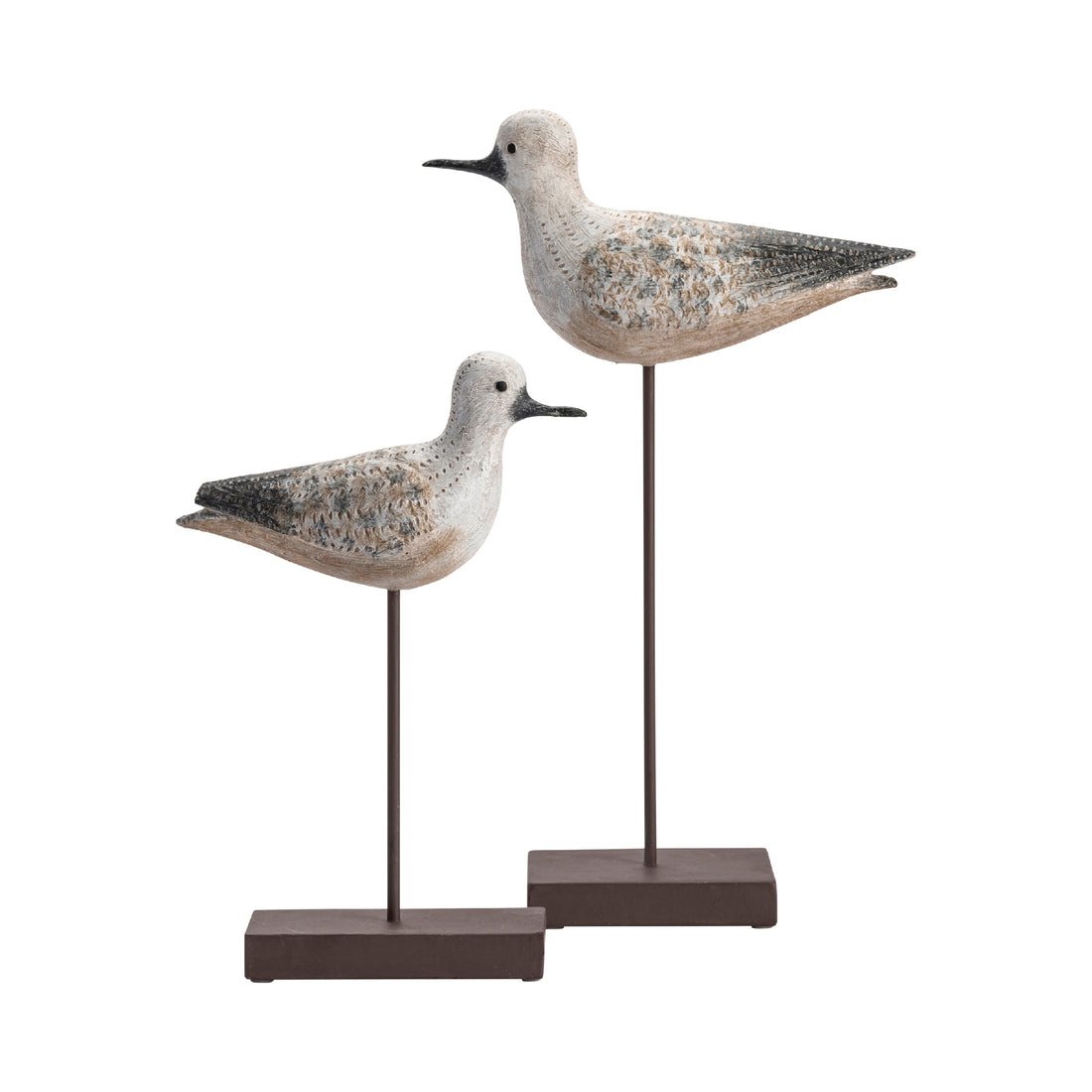 Coastal Bird Statues contemporary wall art displayed in a cozy home office setting