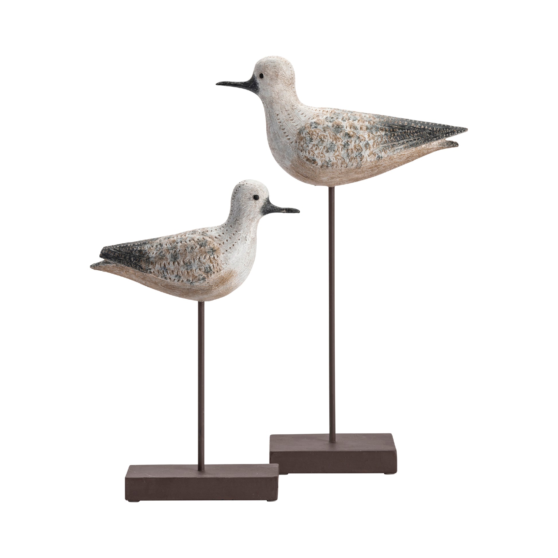Coastal Bird Statues contemporary wall art displayed in a cozy home office setting