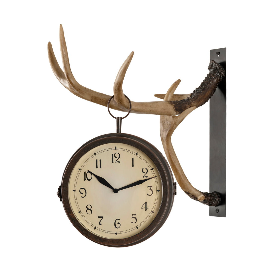 Deer Park Clock contemporary wall art displayed in a inviting home interior