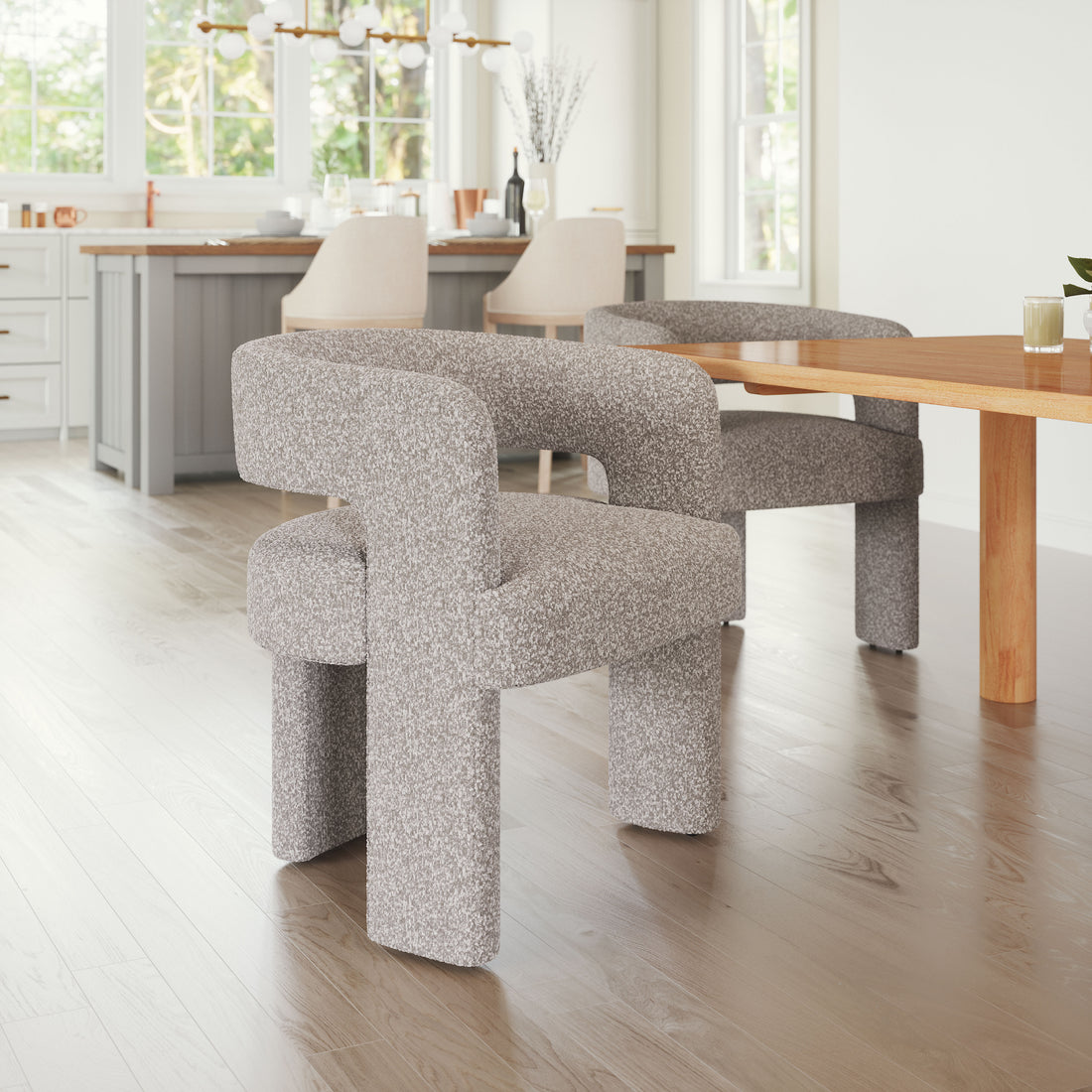 Java Accent Chair Sandy Beige styled for a transitional living room space.