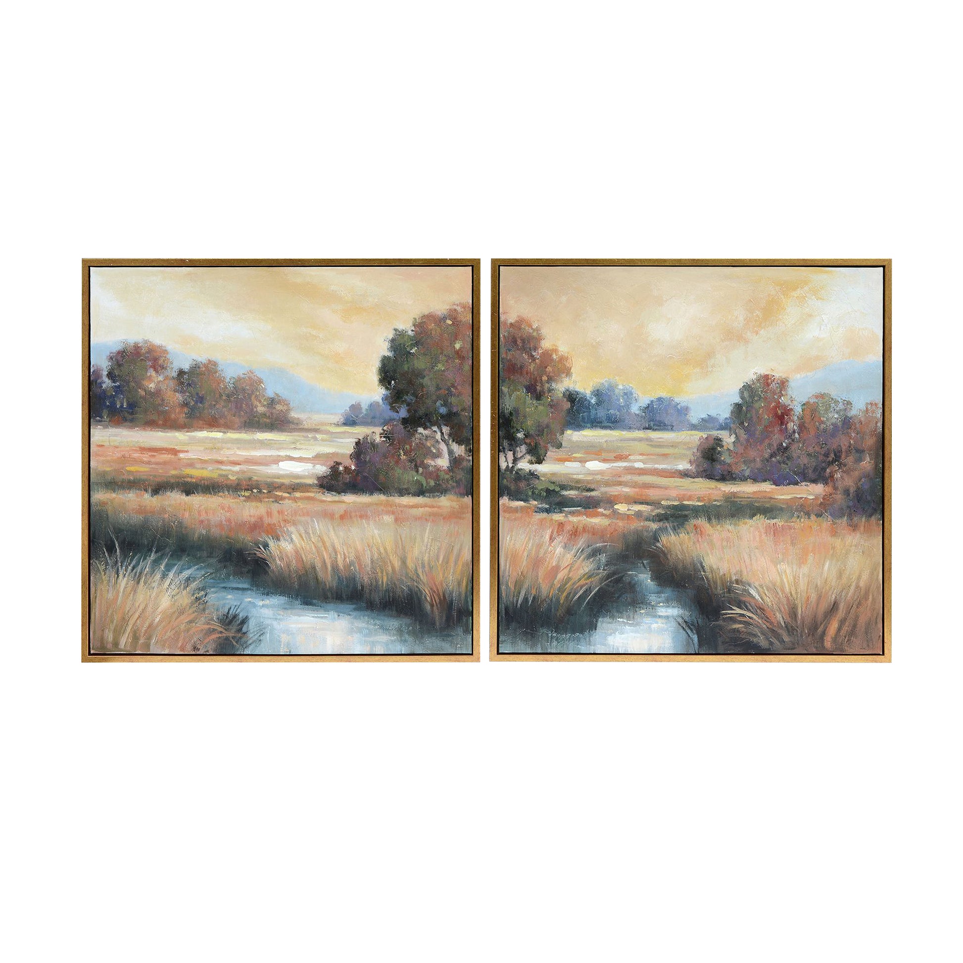 Alston 2 transitional canvas artwork displayed in a inviting home interior