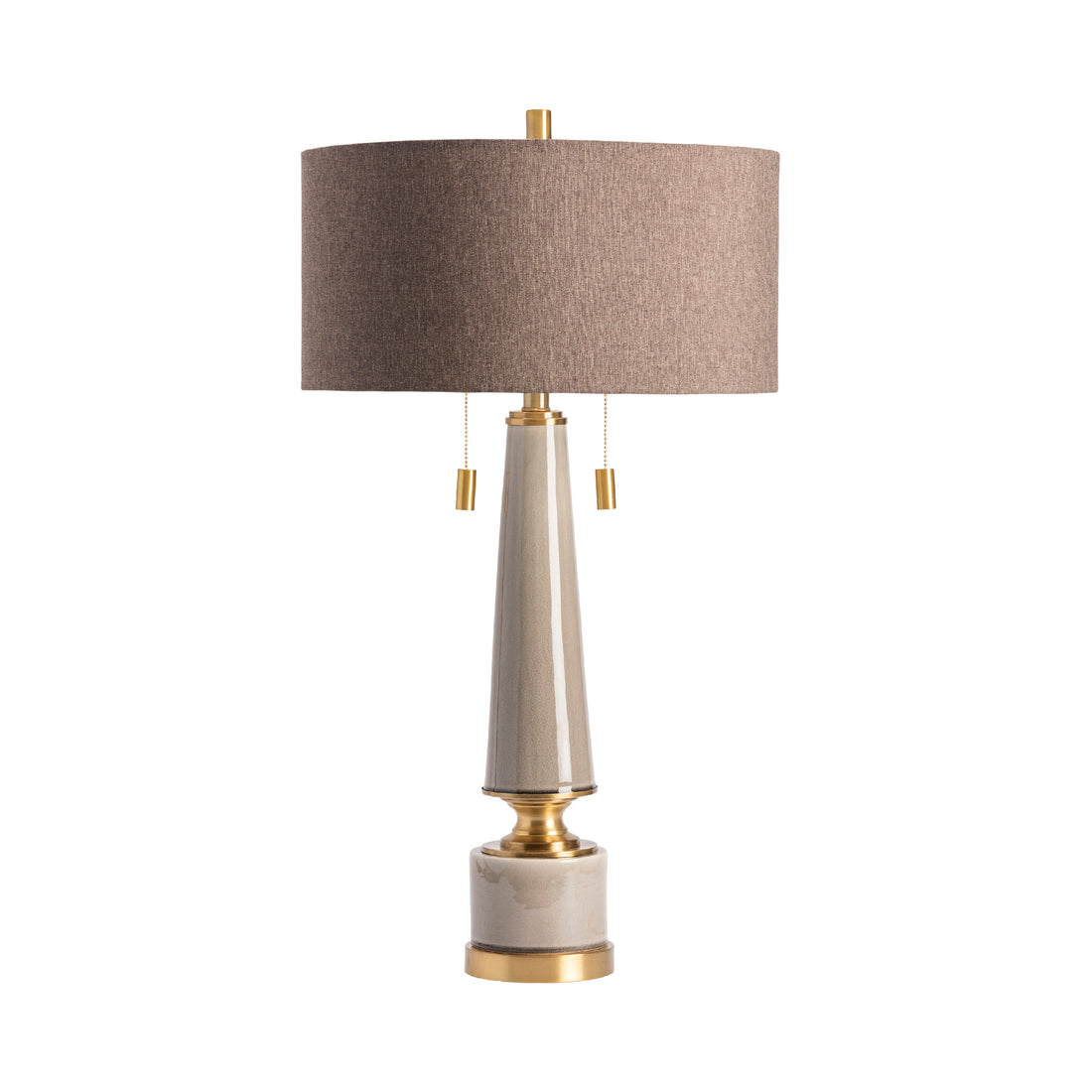 natural velvet table lamp in a classic entryway setting