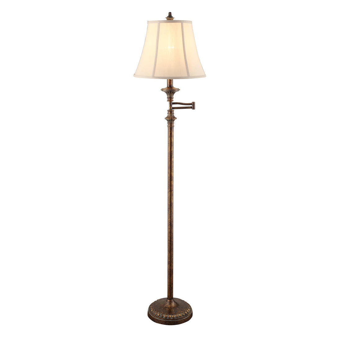 charcoal textured table lamp in a minimalist dining room setting