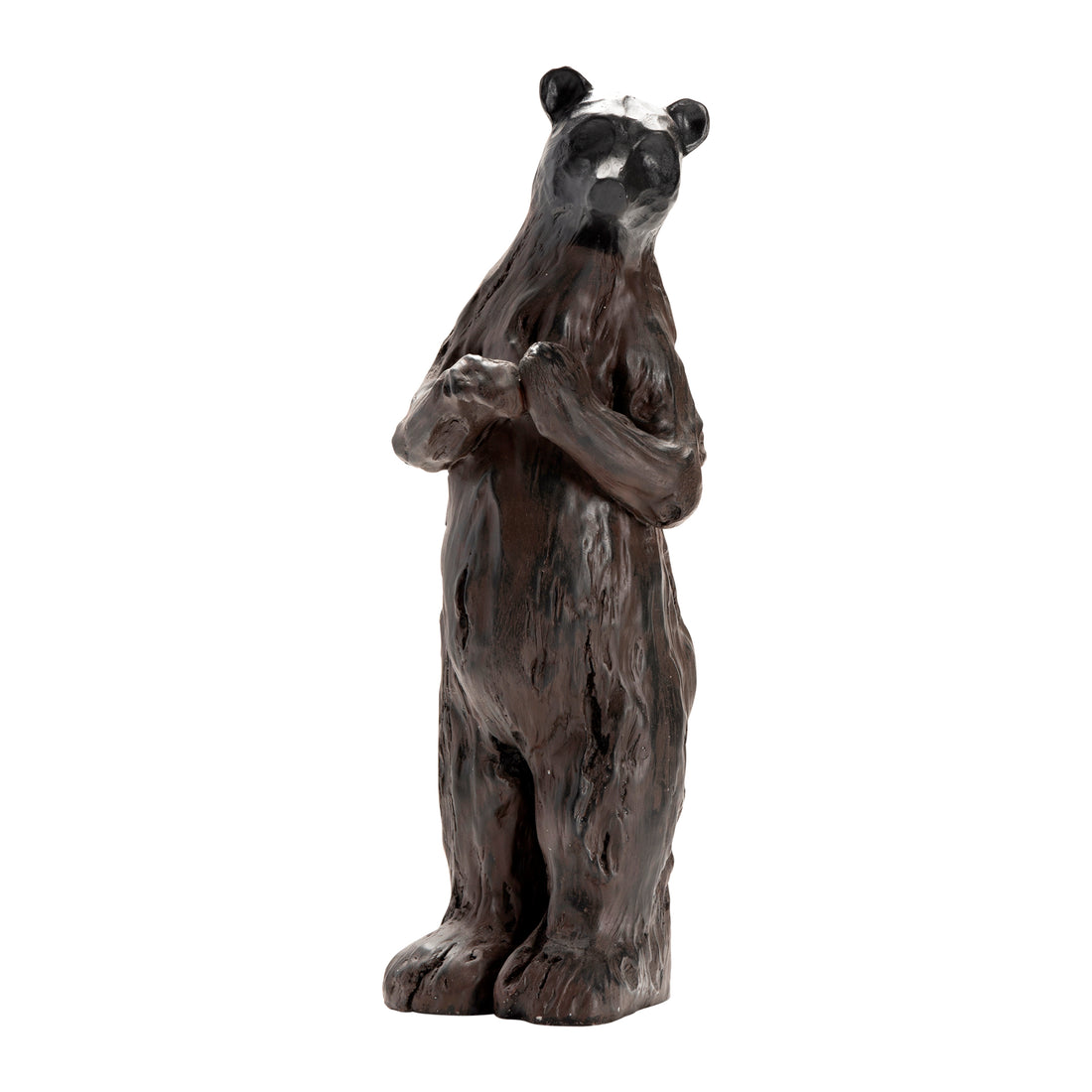 Momma Bear Statue contemporary wall art displayed in a elegant dining room setting