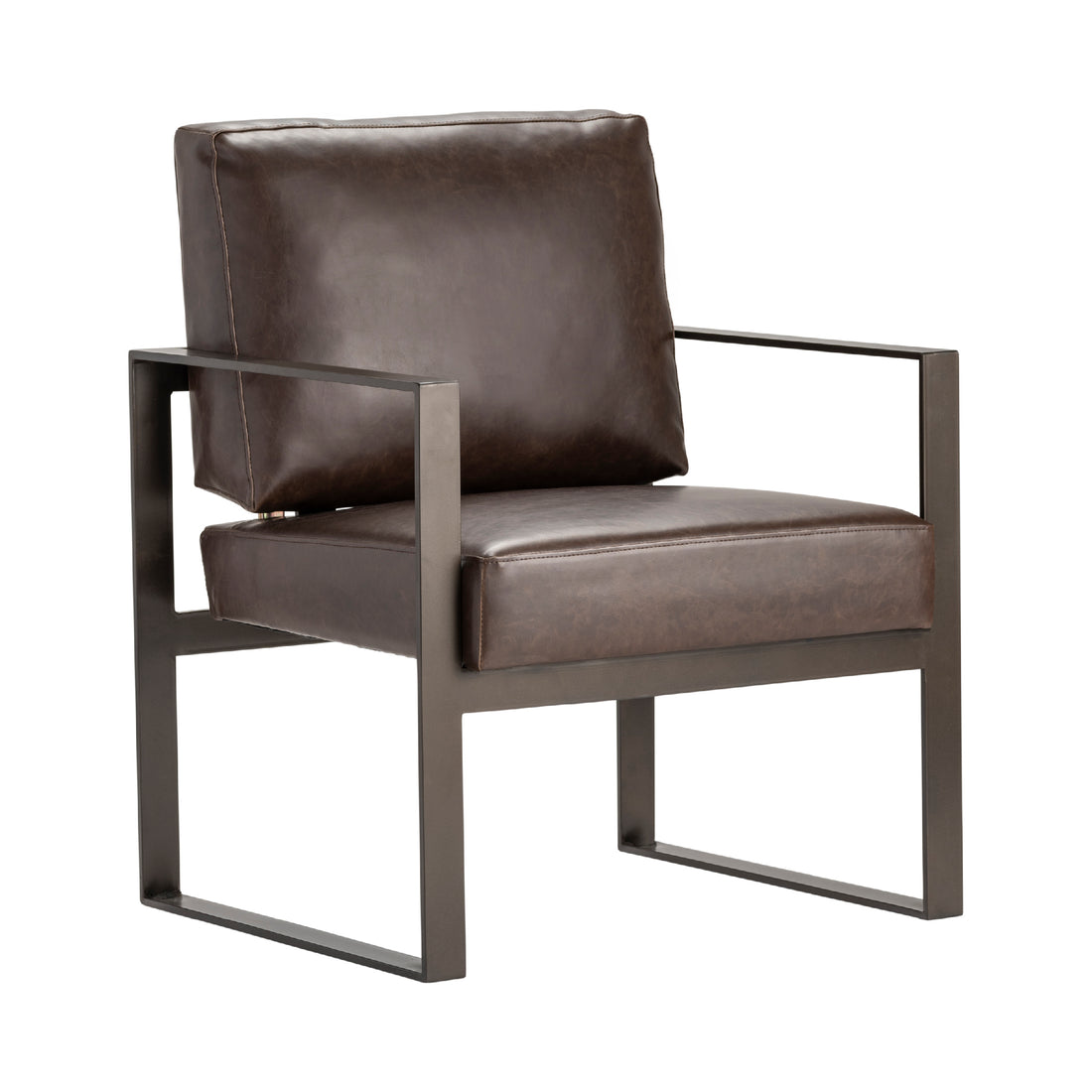 Upholstered Accent Arm Chair styled for a minimalist living room space.