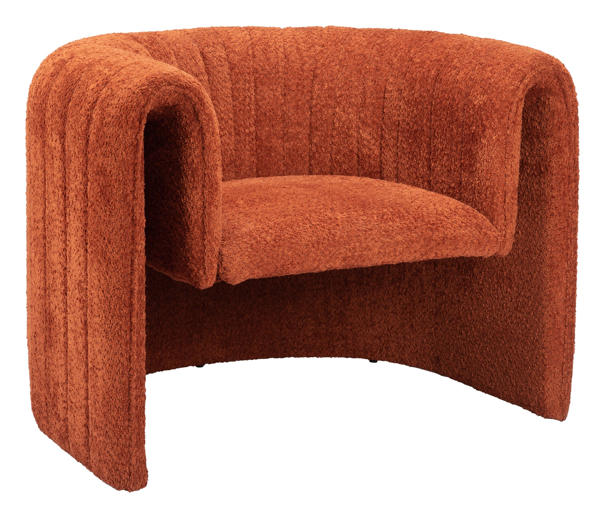 walnut linen accent chair styled in a minimalist elegant dining room