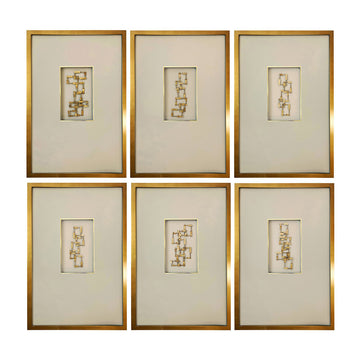 Rowe contemporary mixed media wall art displayed in a transitional living space