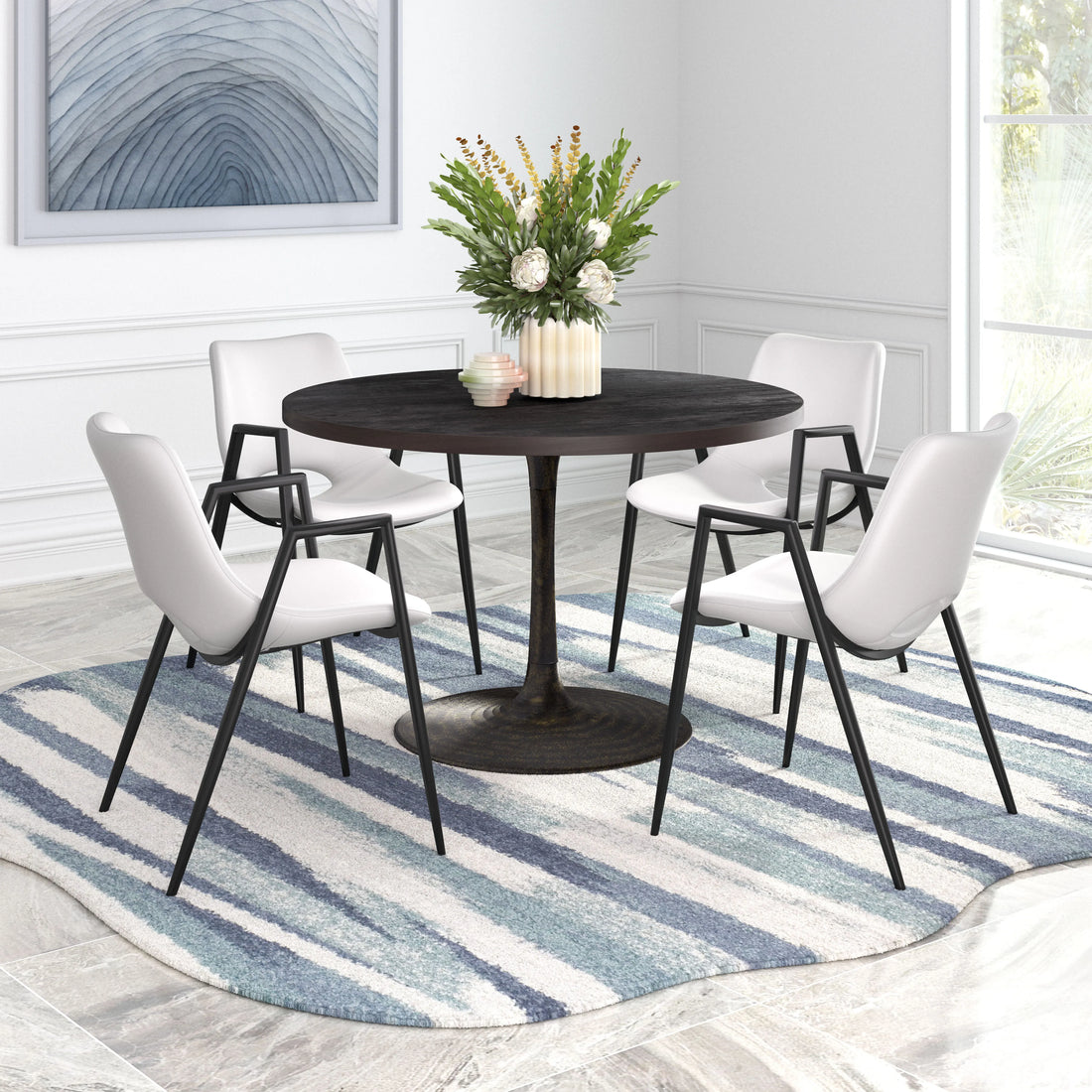 Desi Modern White Dining Chair (Set of 2)