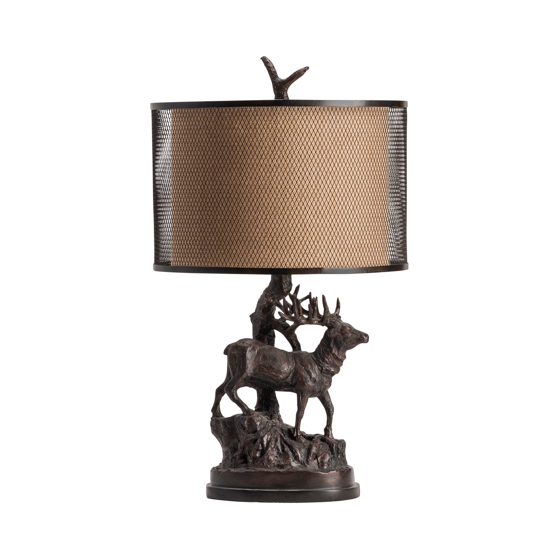 charcoal textured table lamp in a classic entryway setting