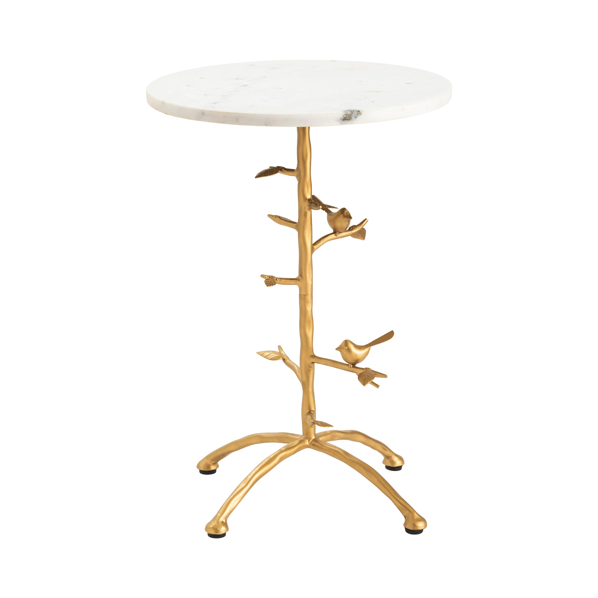 earth-toned fabric accent table in a refined master bedroom setting