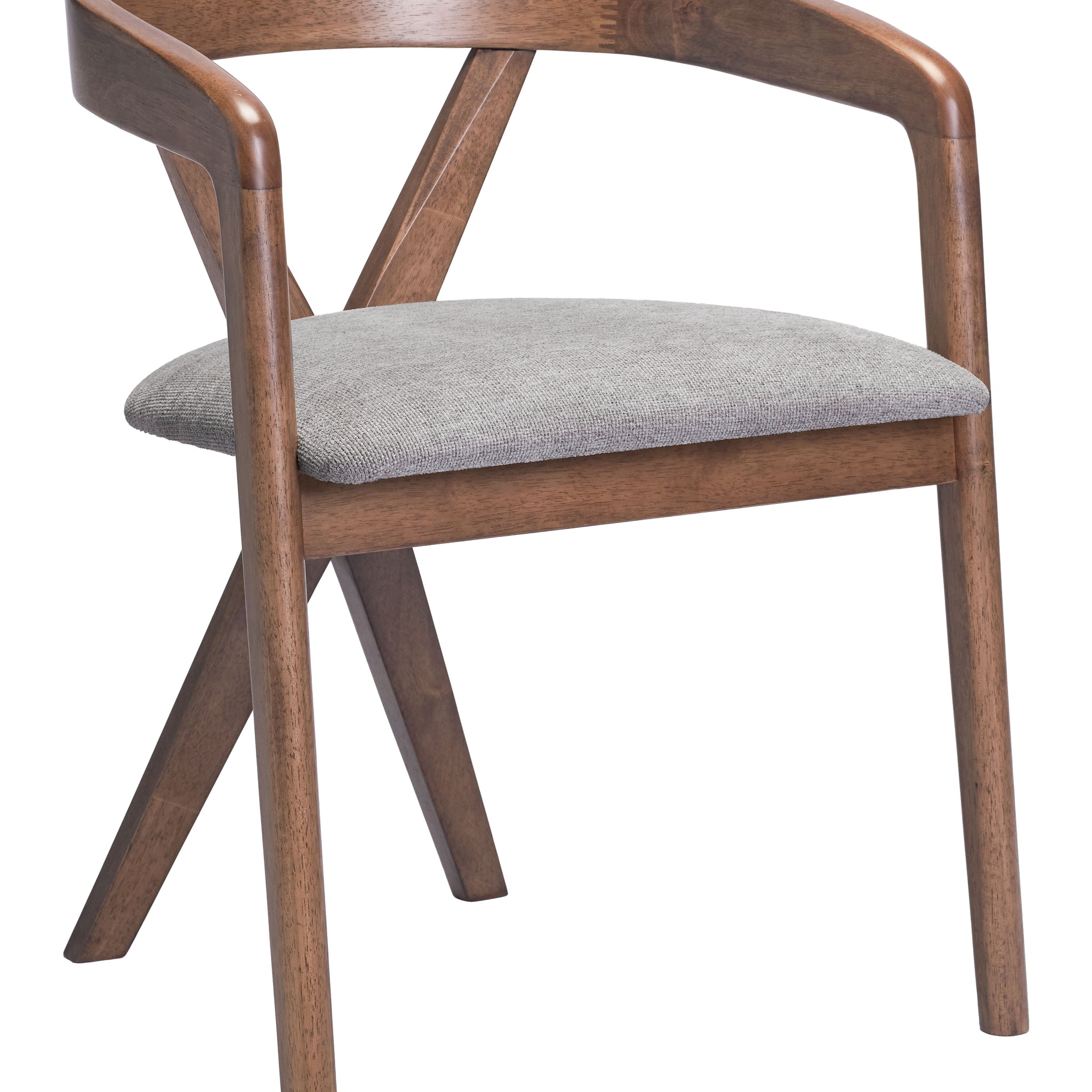 Cairo Dining Chair Dove Gray & Walnut
