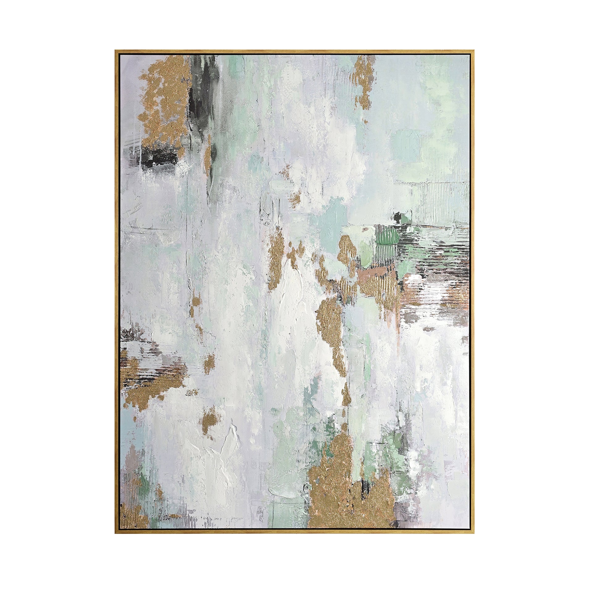 Wilkes contemporary canvas artwork displayed in a warm family room setting