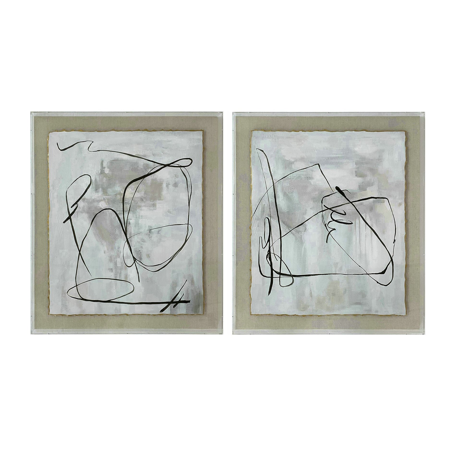 Waldorf 3 contemporary canvas artwork displayed in a contemporary bedroom setting