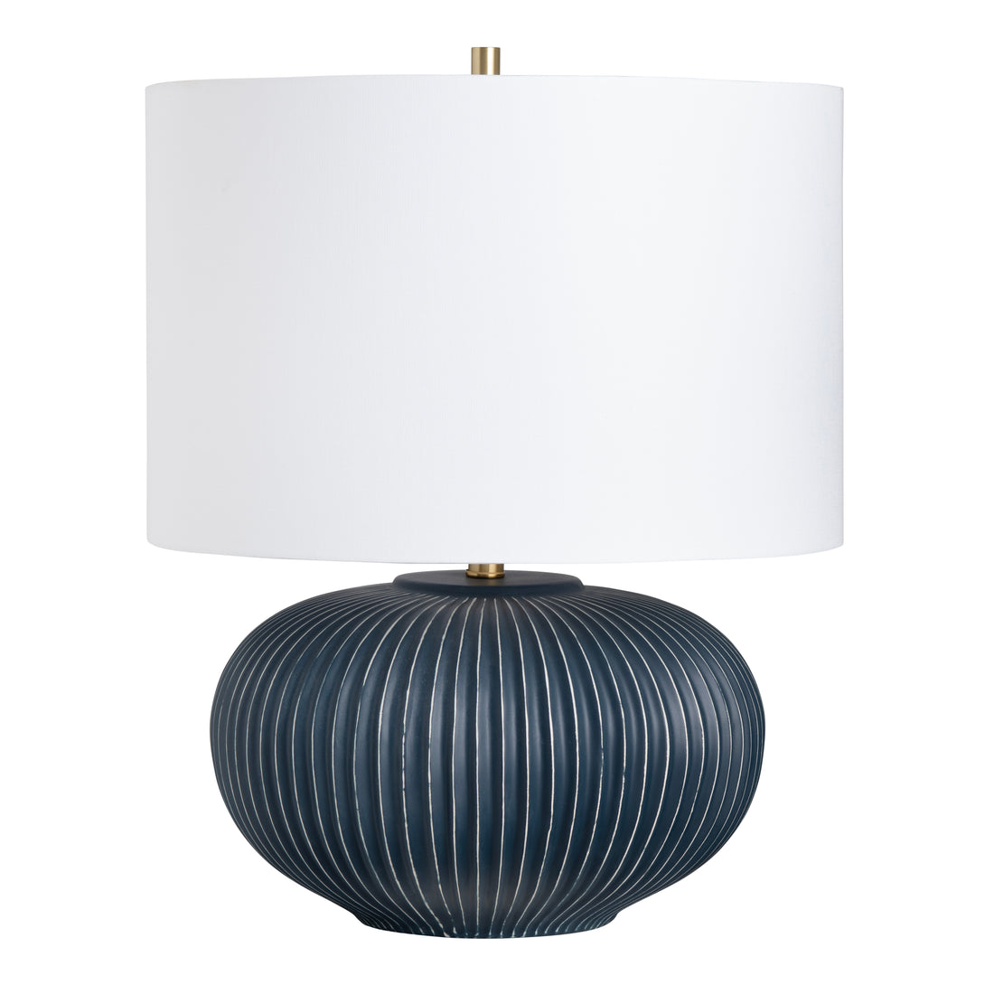 gray canvas table lamp in a classic entryway setting