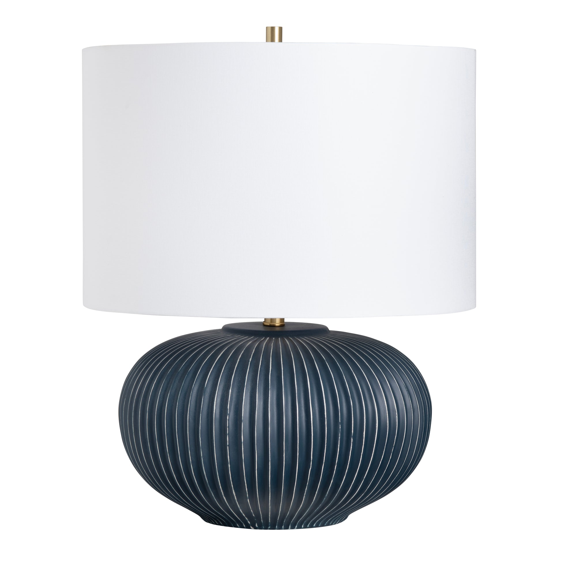 gray canvas table lamp in a classic entryway setting