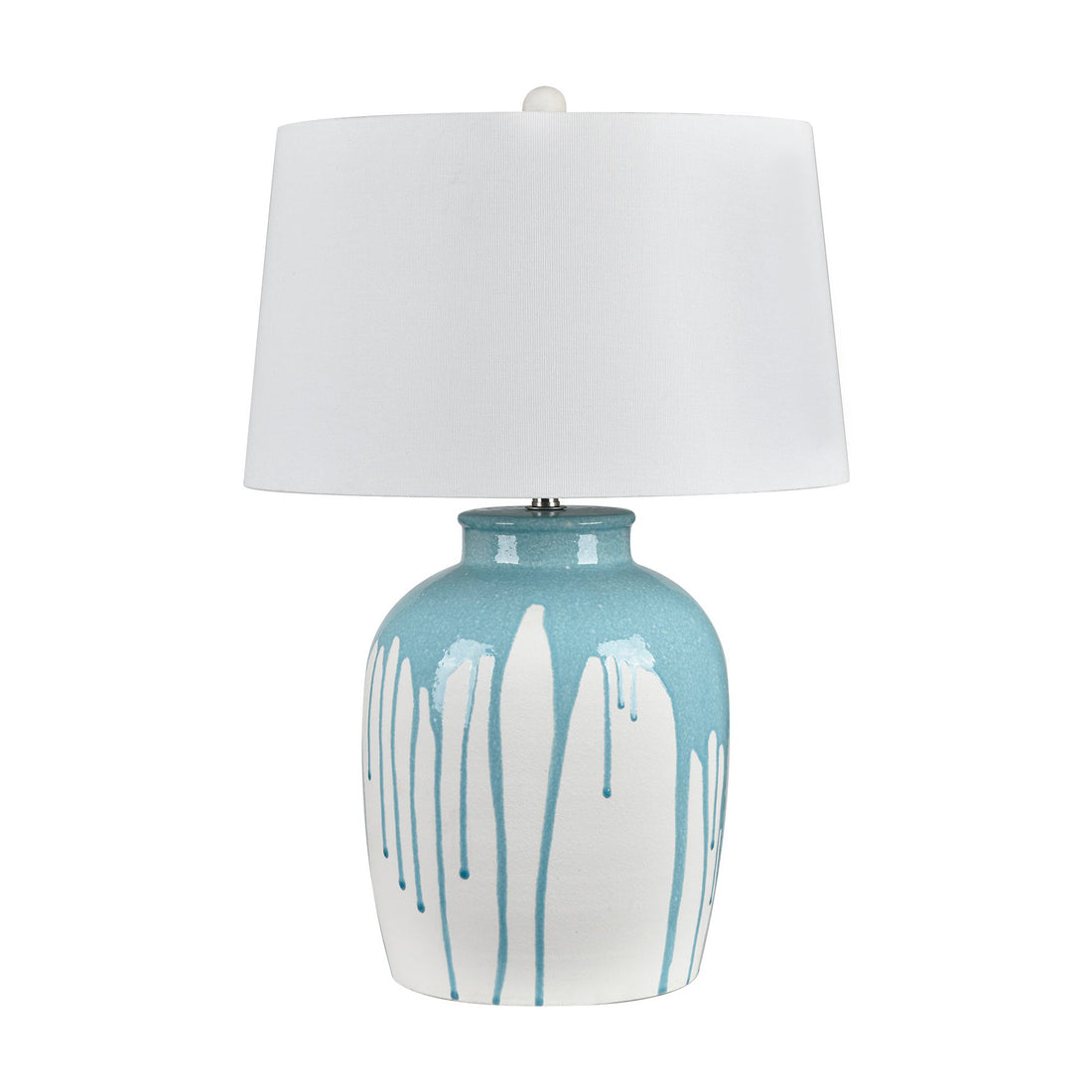 white brushed table lamp in a transitional living room setting
