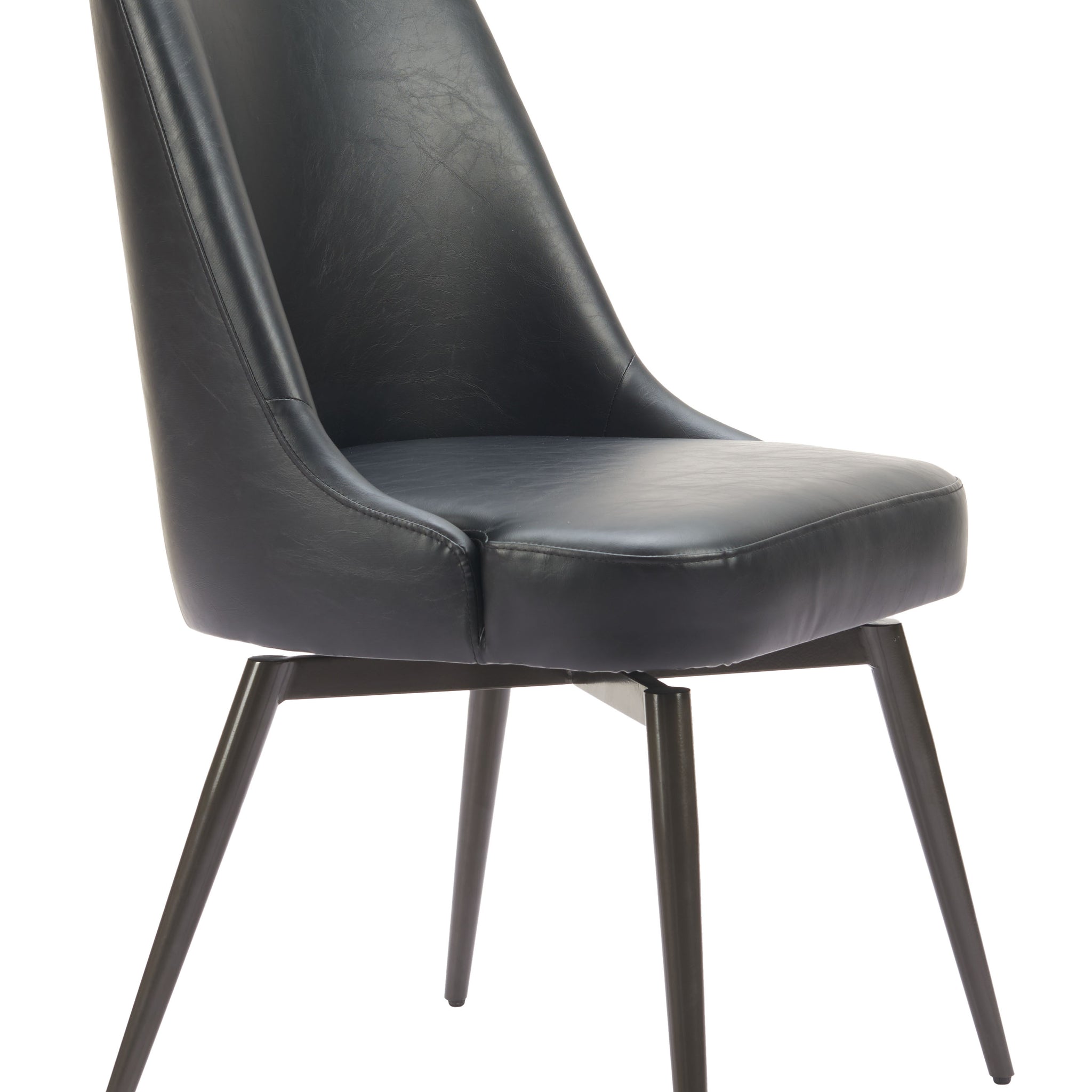 Keppel Swivel Dining Chair (Set of 2) Black