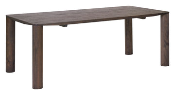 matte black linen dining table styled in a coastal elegant dining room