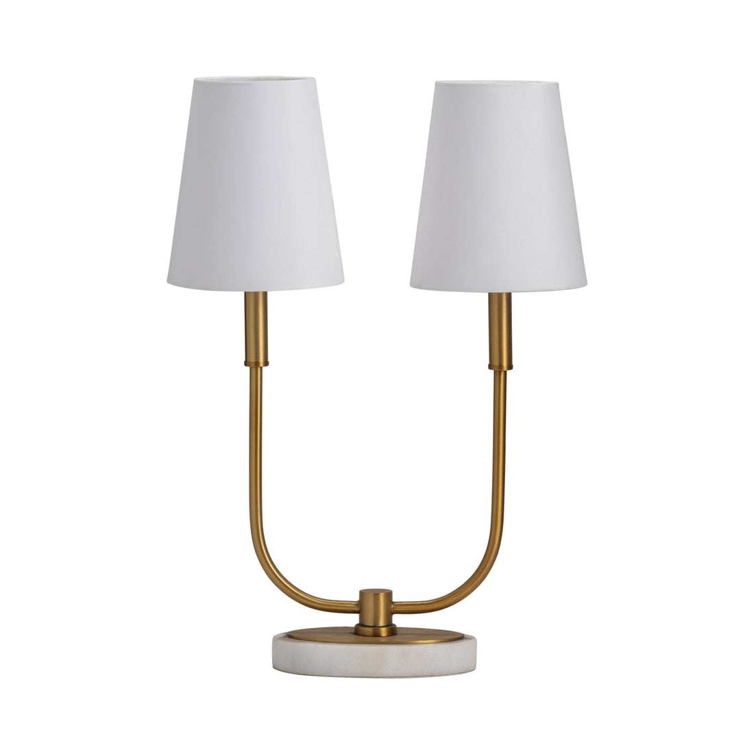 ivory cotton table lamp in a coastal guest room setting