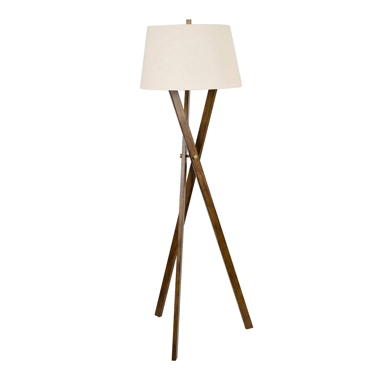 gray canvas table lamp in a contemporary cozy bedroom setting