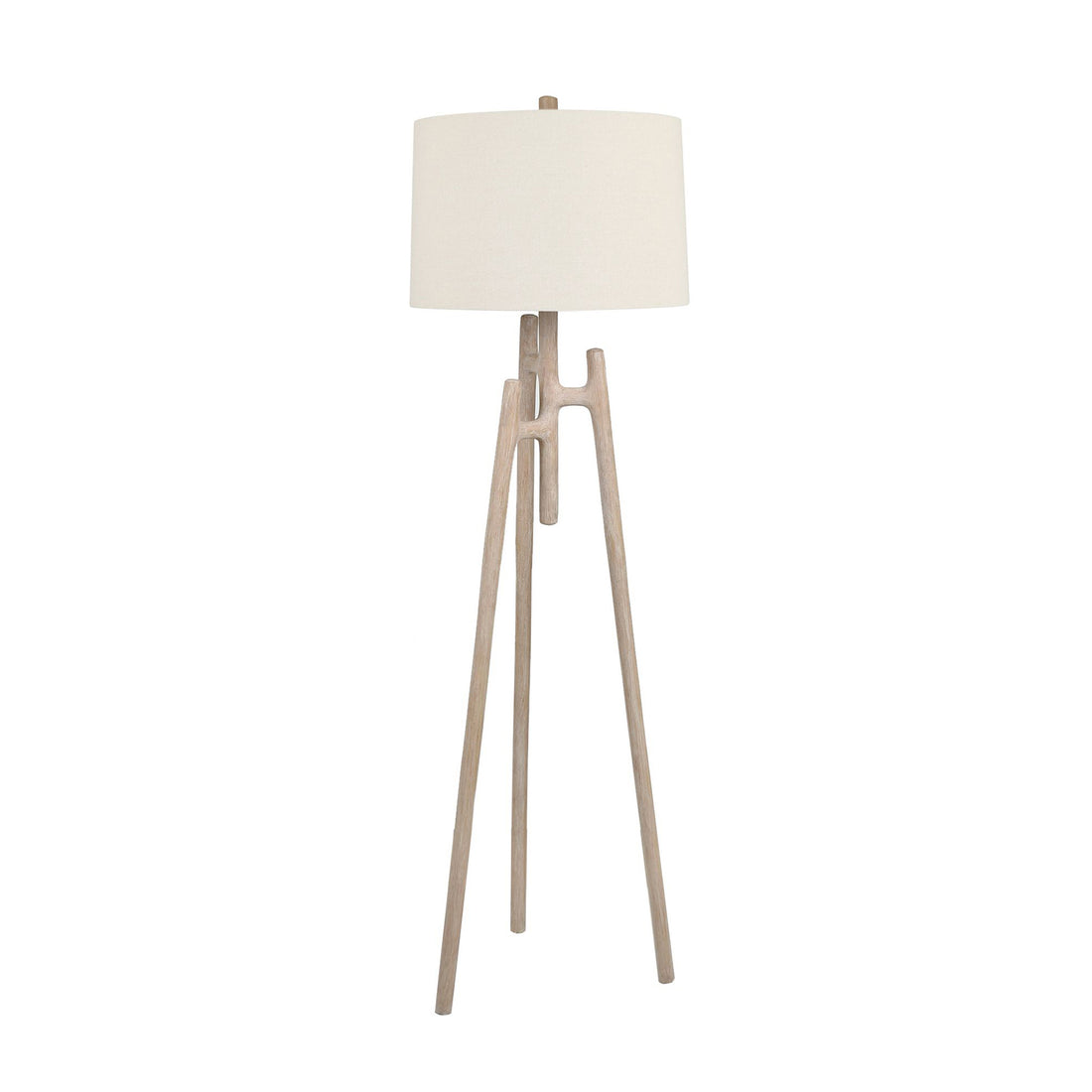 neutral-toned linen table lamp in a contemporary cozy bedroom setting