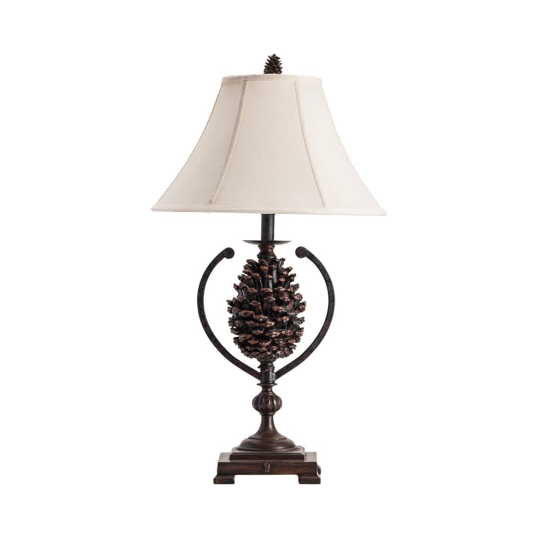 cream woven table lamp in a farmhouse contemporary bedroom setting