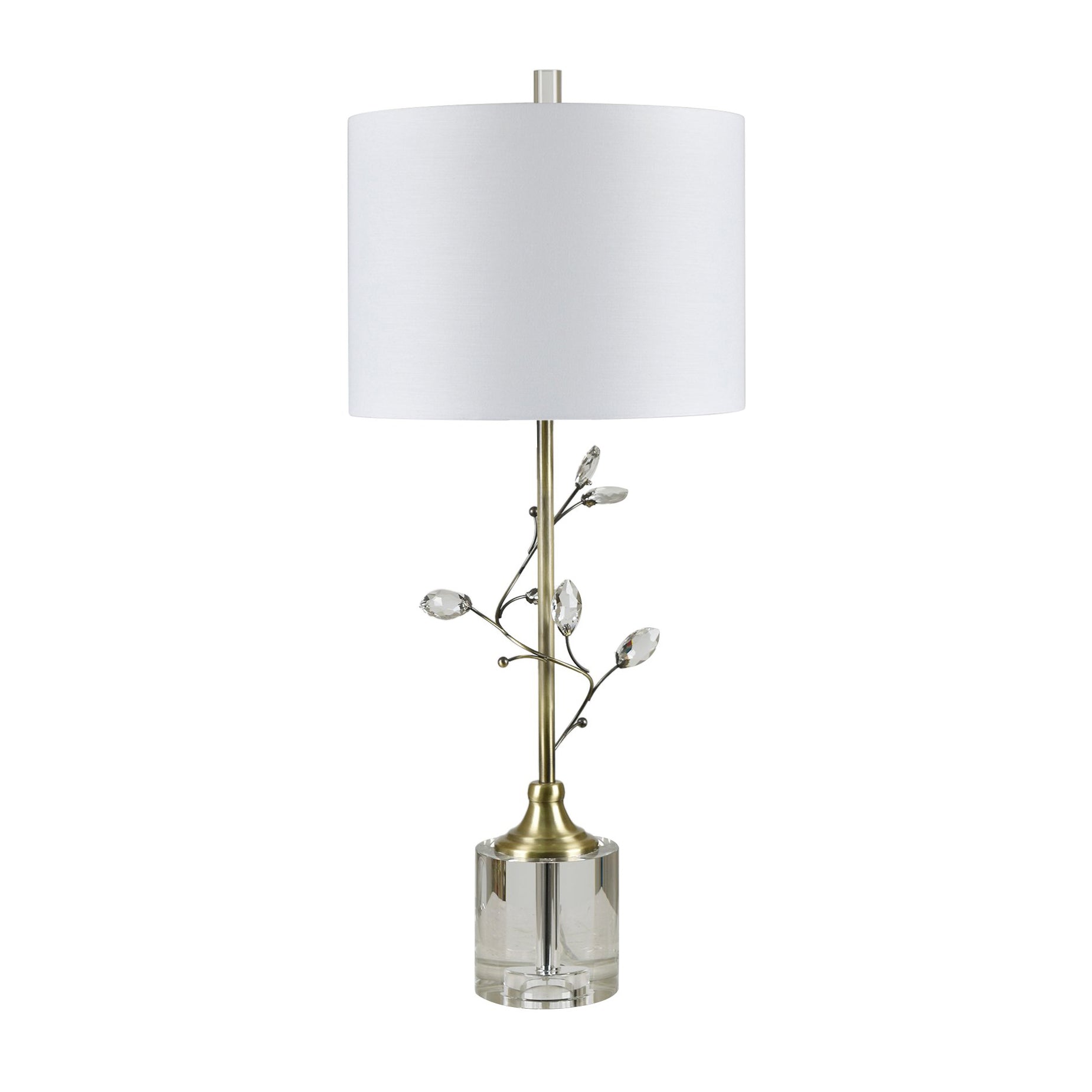 charcoal textured table lamp in a farmhouse contemporary bedroom setting