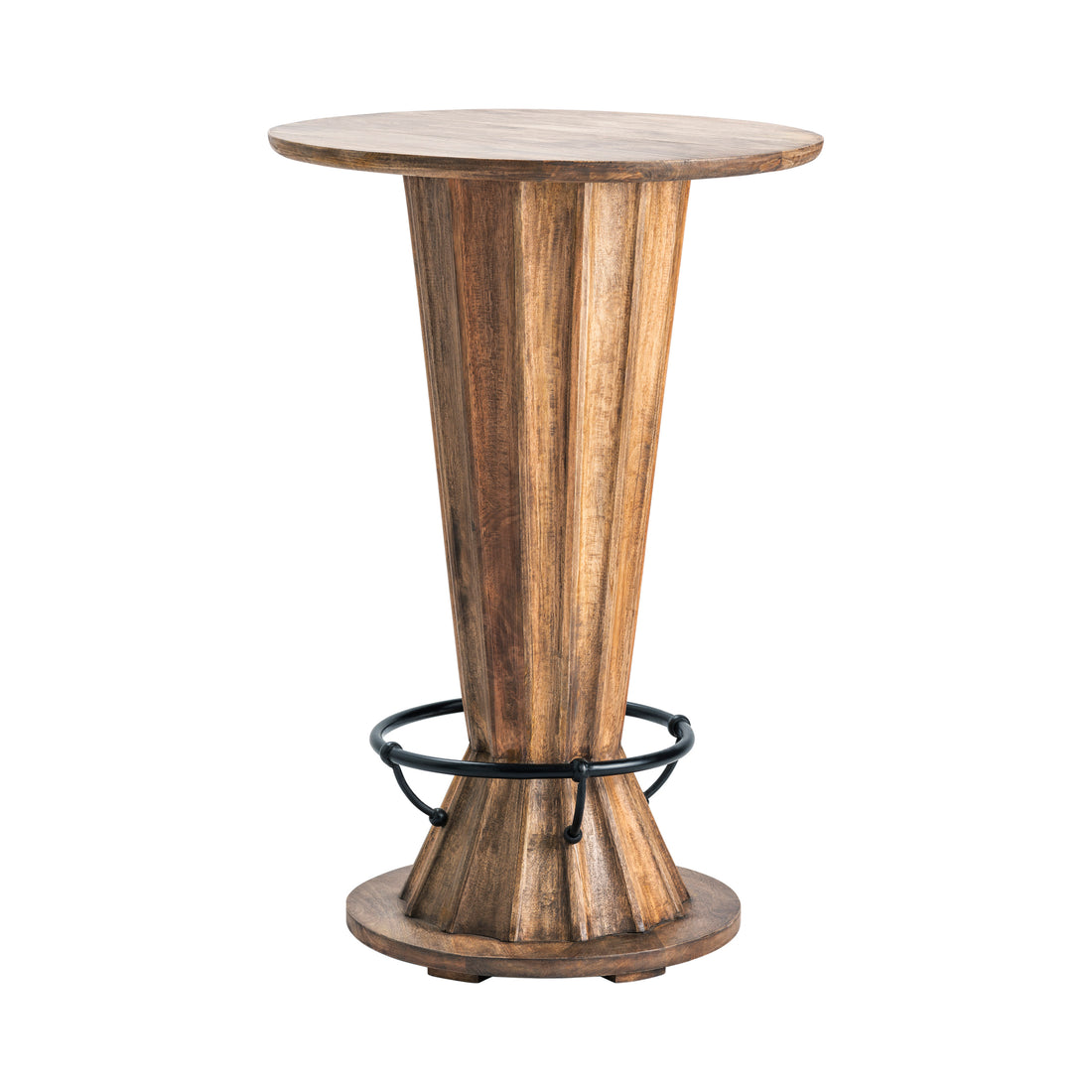 natural velvet accent table in a minimalist dining room setting