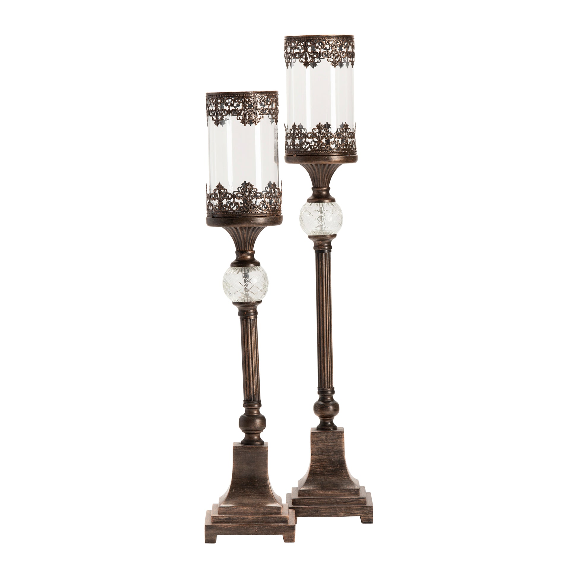 Ashland Candleholders contemporary wall art displayed in a refined study setting