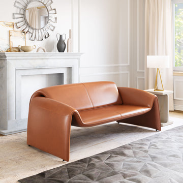 beige plush home dŽcor piece in a modern bedroom setting