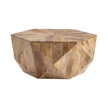 white brushed accent table in a coastal guest room setting