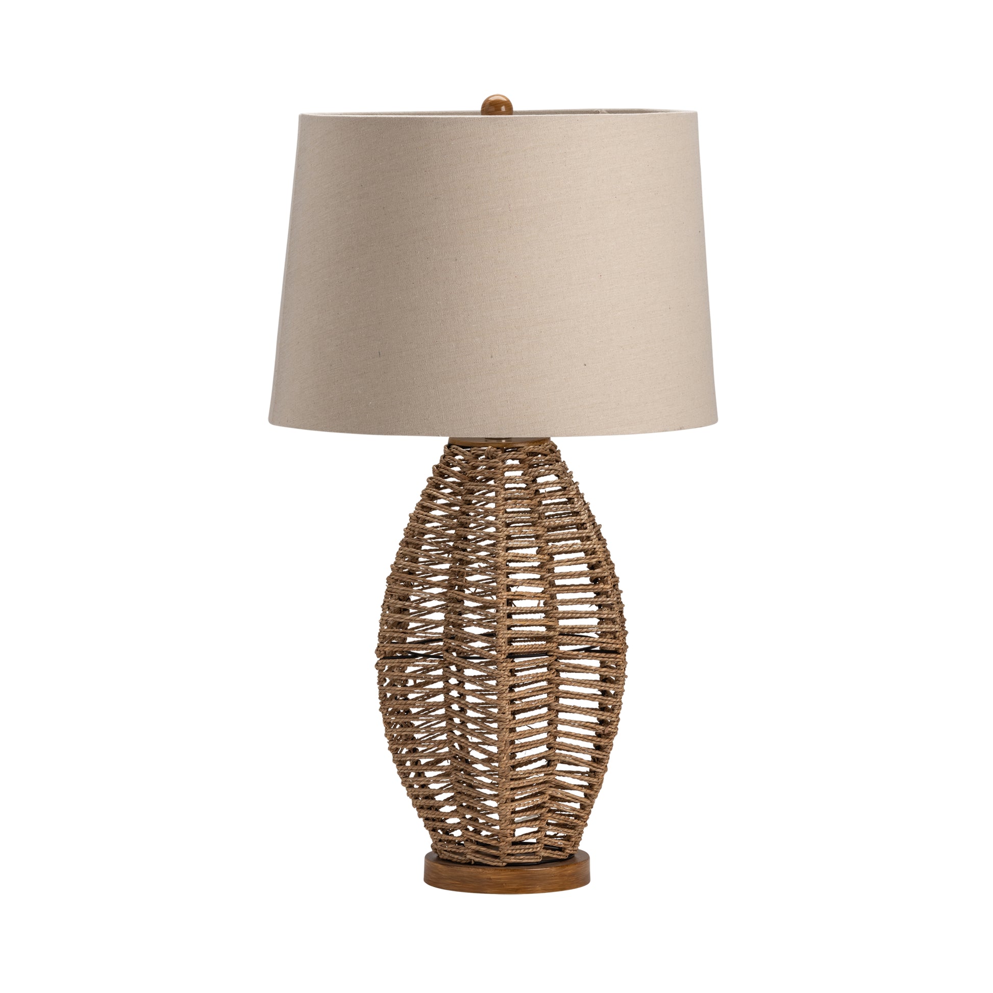 charcoal textured table lamp in a modern bedroom setting