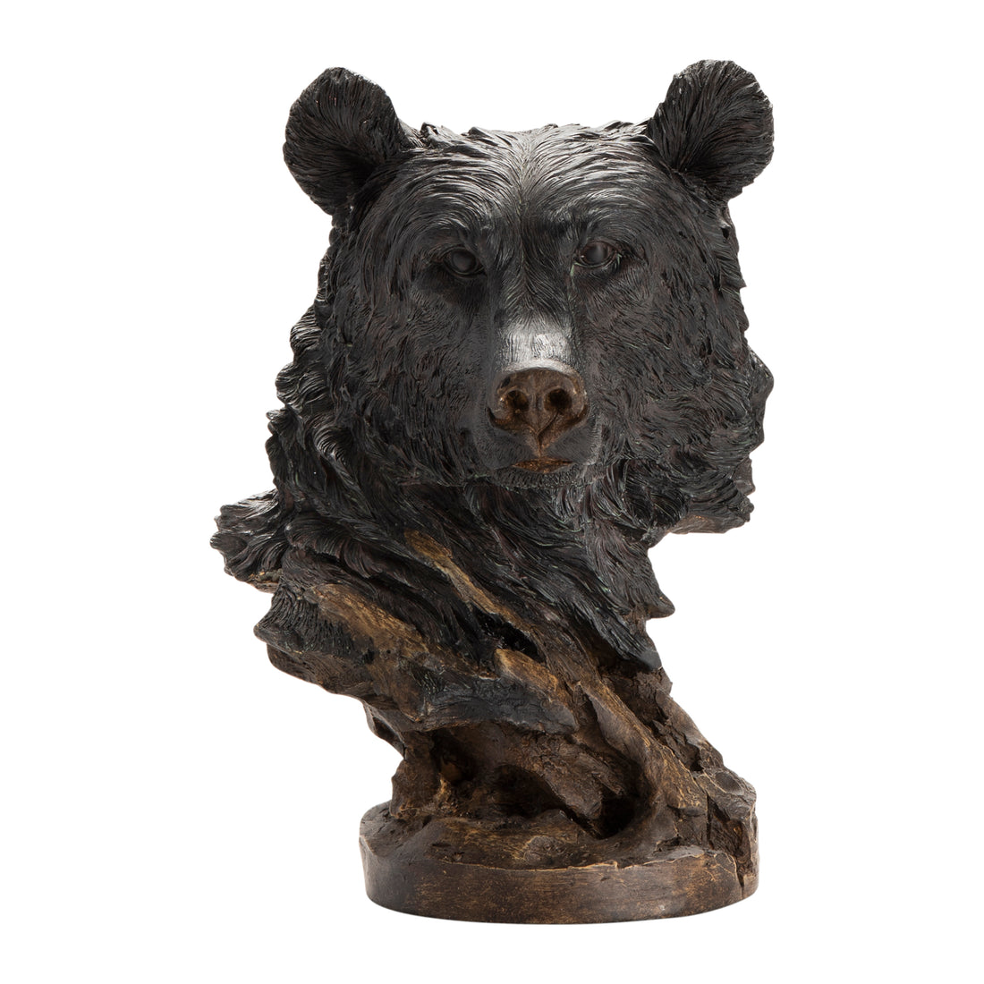 Bear Springs Statue contemporary wall art displayed in a transitional living space