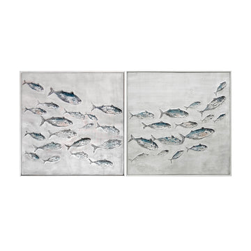 Montague contemporary canvas artwork displayed in a refined study setting