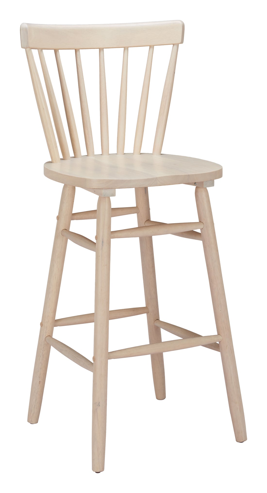 natural wood solid wood stool styled in a farmhouse chic modern living room