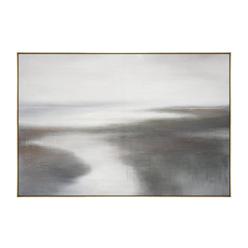 Appling contemporary canvas artwork displayed in a inviting home interior